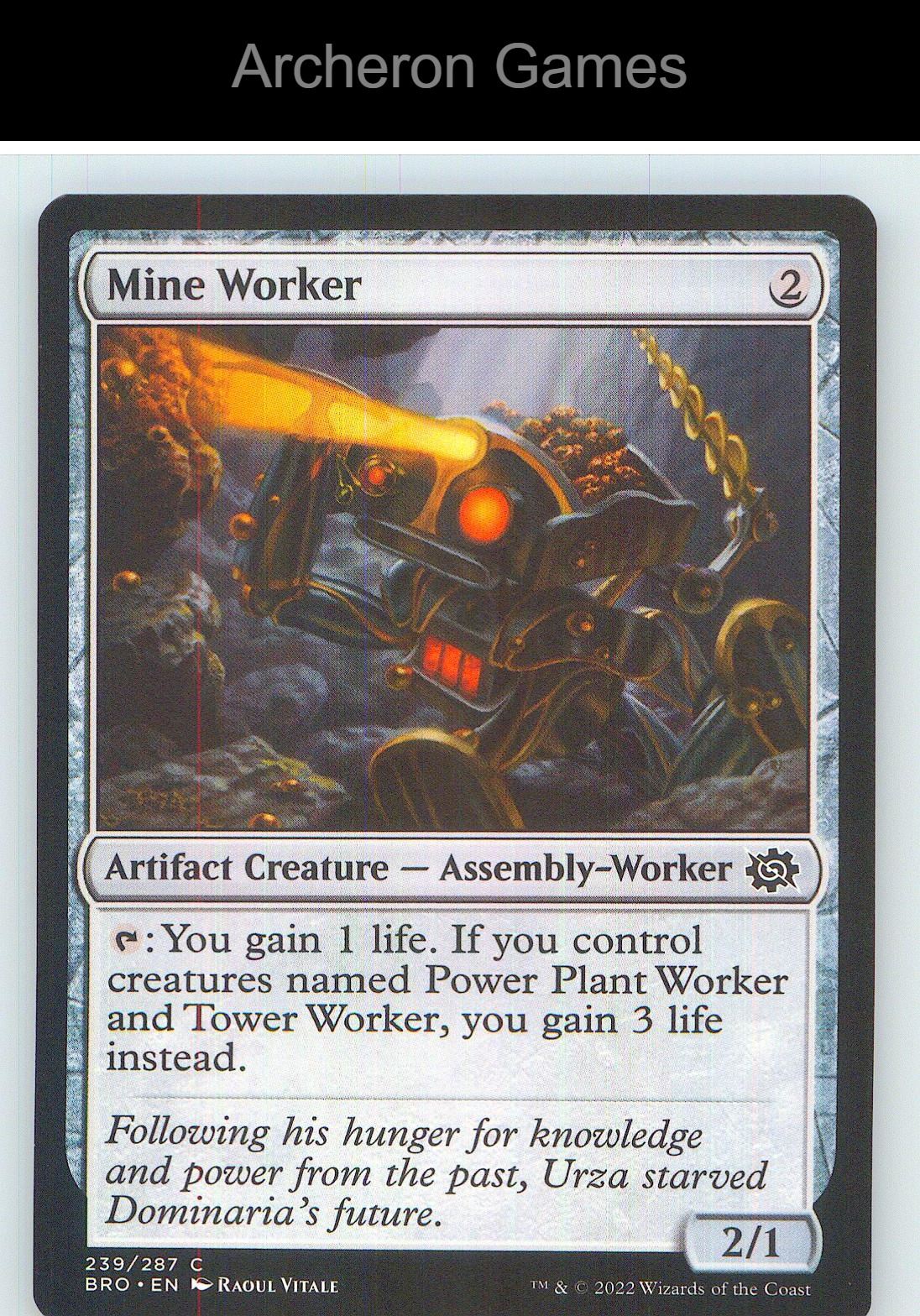 Mine Worker BRO 239 C MTG Card NM/EX+