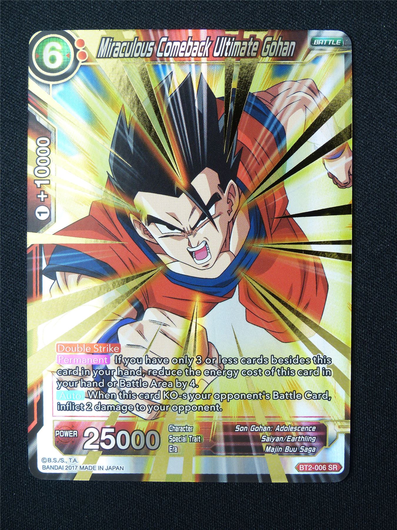 Miraculous Comeback Ultimate Gohan BT2 SR - Dragon Ball Super Card #5PR