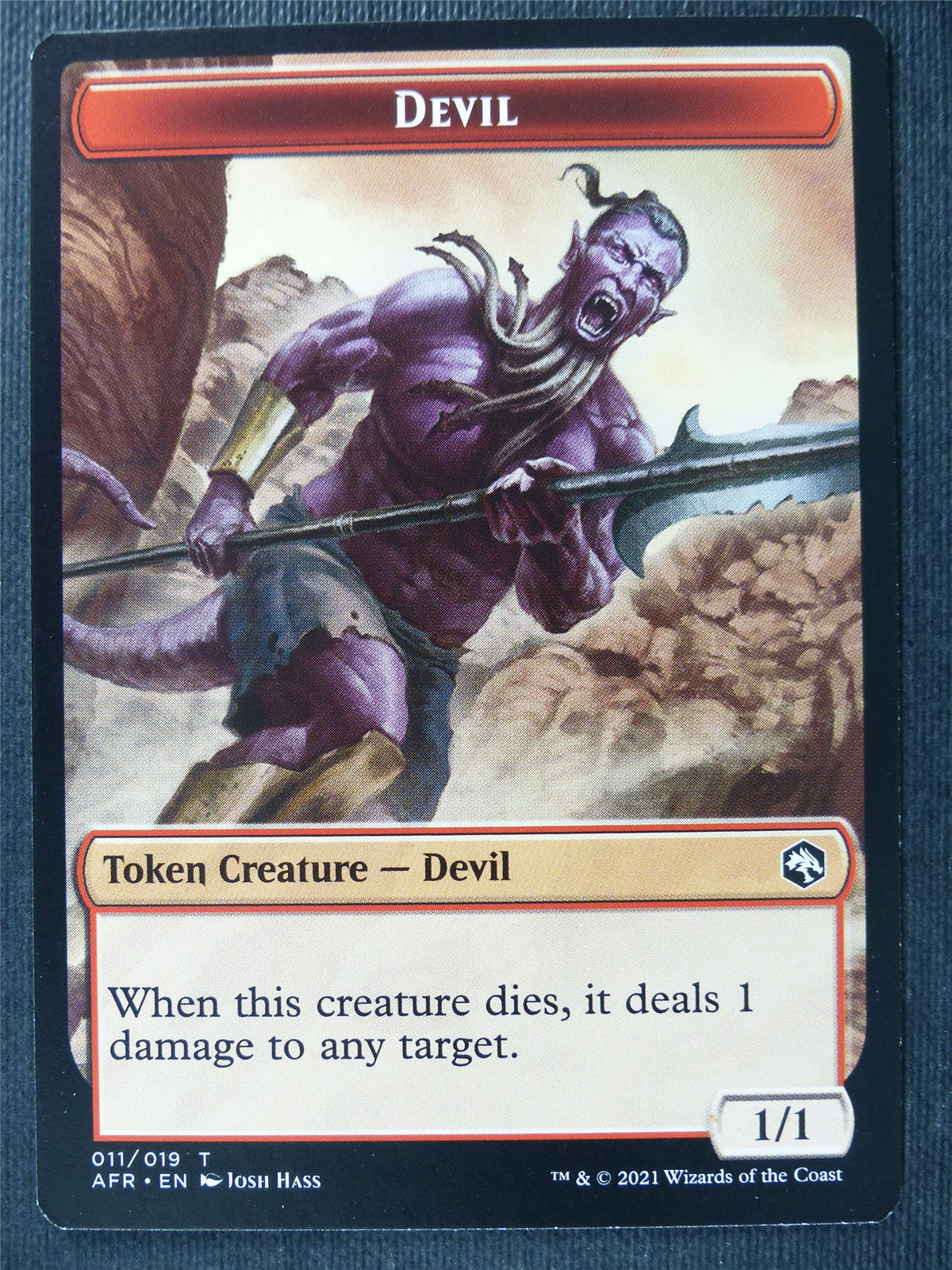 Devil Token - AFR - Mtg Card #2BU