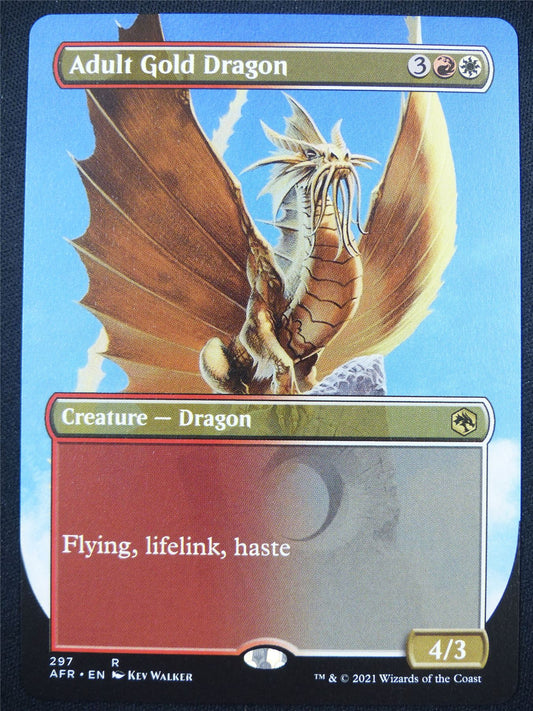 Adult Gold Dragon Borderless - AFR - Mtg Card #5B0