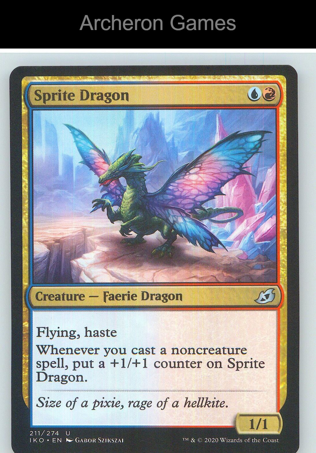 Sprite Dragon IKO 211 UC MTG Card NM/EX+