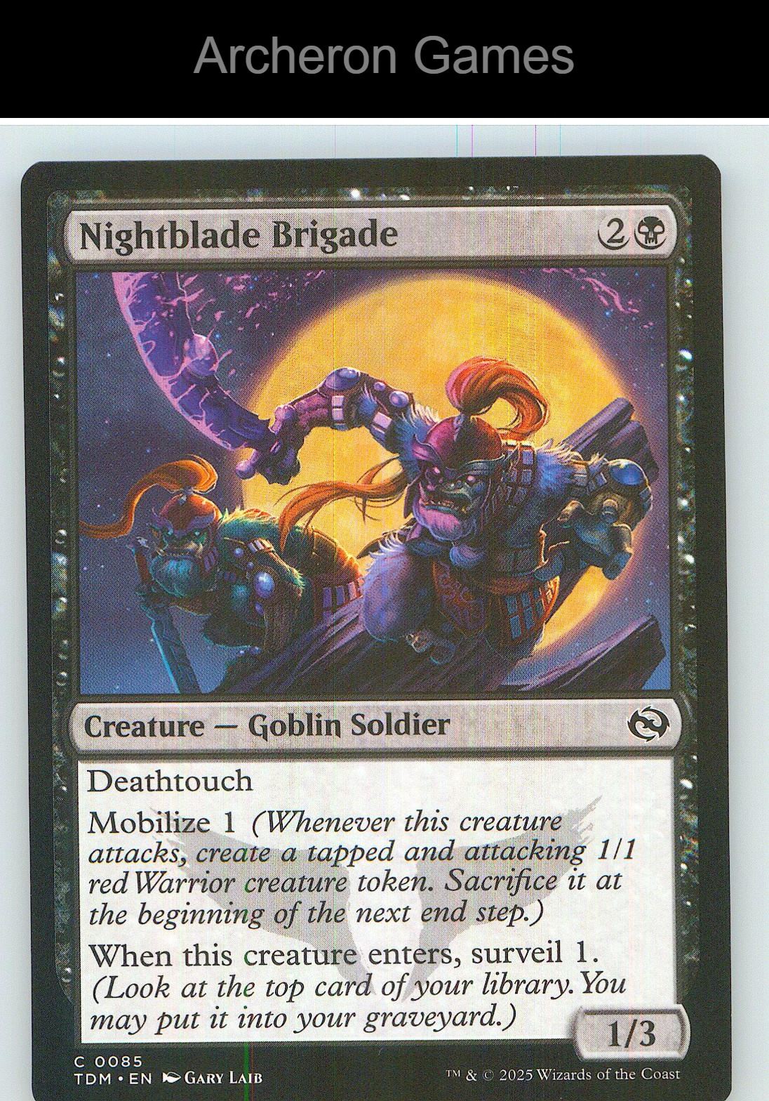 Nightblade Brigade TDM 85 C MTG Card NM/EX+
