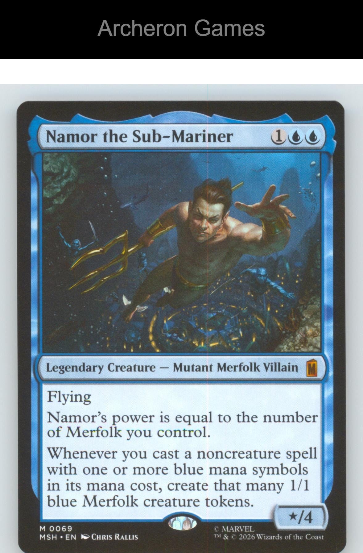 Namor the Sub-Mariner MSH 69 Mythic MTG Card Marvel Super Heroes