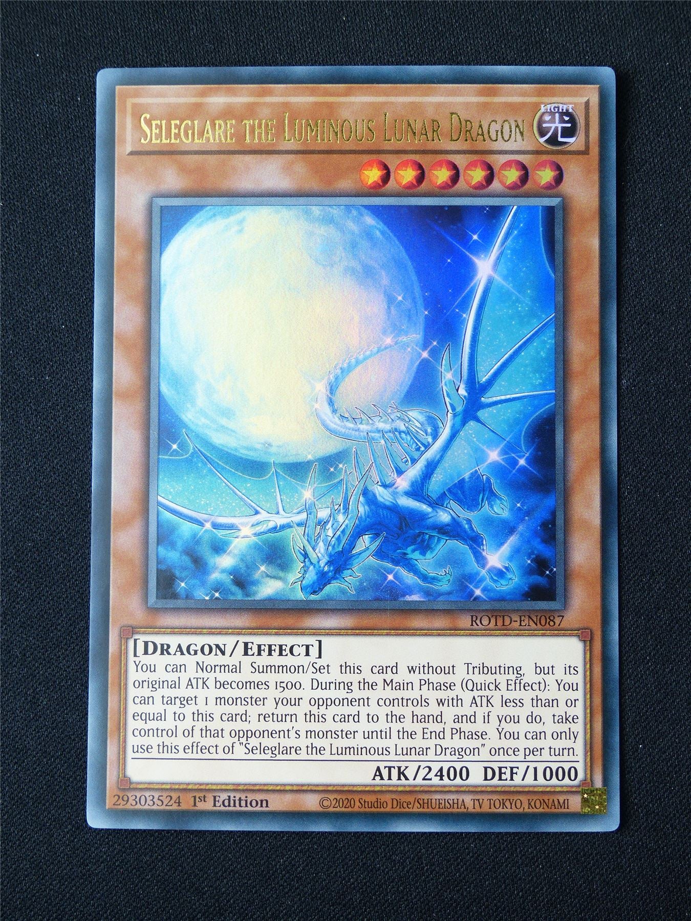 Seleglare the Luminous Lunar Dragon ROTD Ultra Rare - 1st ed Yugioh Card #1VD
