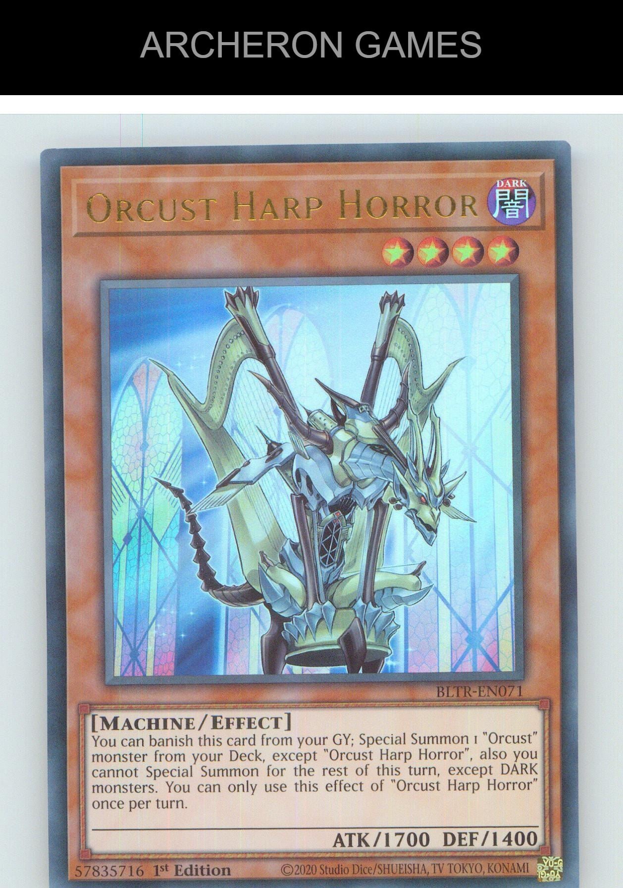 Orcust Harp Horror UR YUGIOH Card 1st Edition