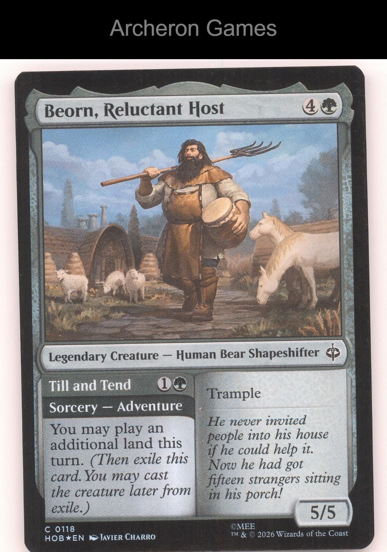 Beorn, Reluctant Host HOB 118 C MTG Card The Hobbit