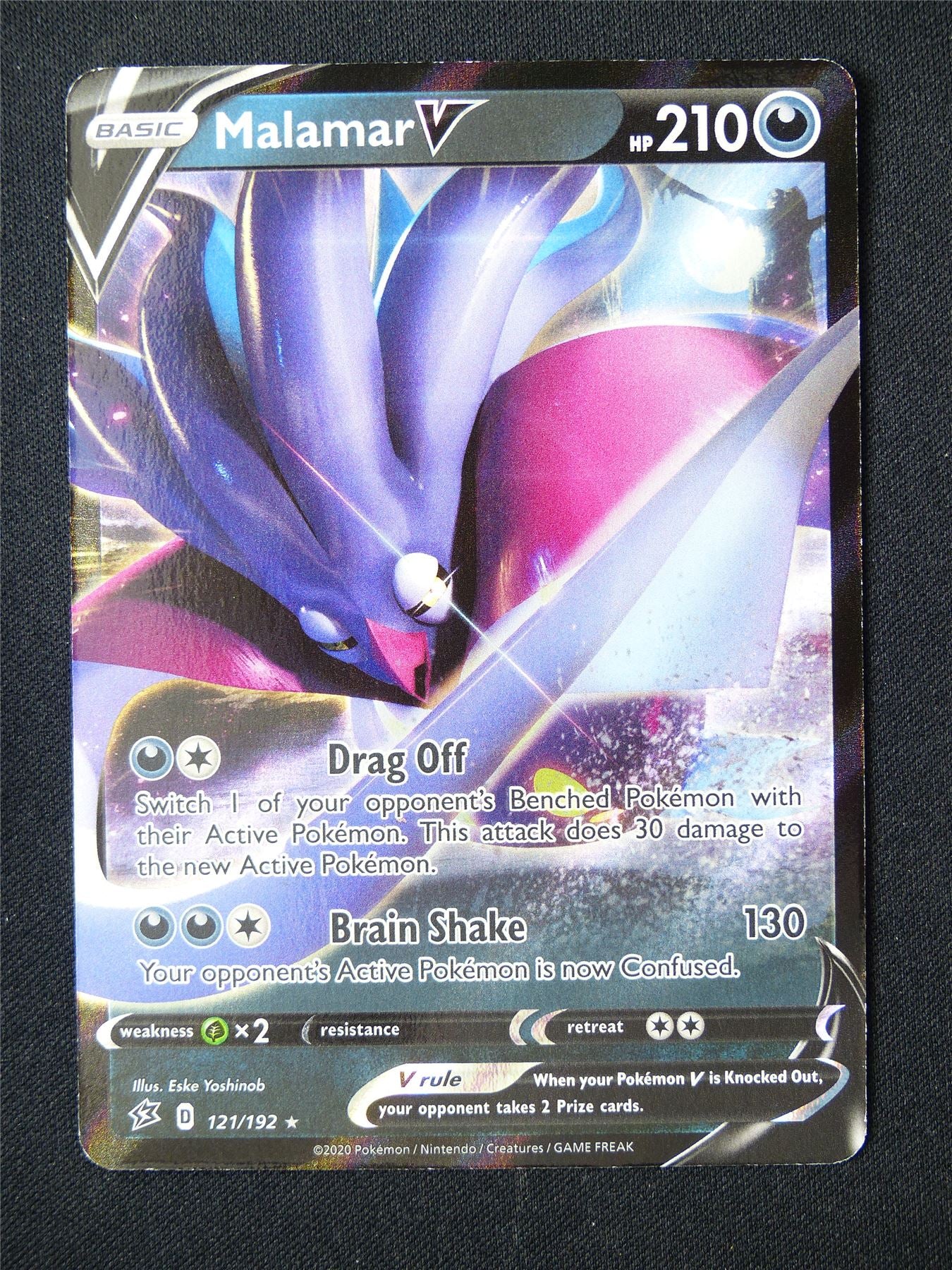 Malamar V 121/192 Holo - Pokemon Card #6XV
