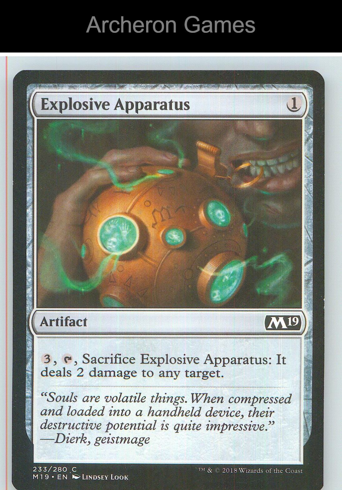 Explosive Apparatus M19 233 C MTG Card NM/EX+