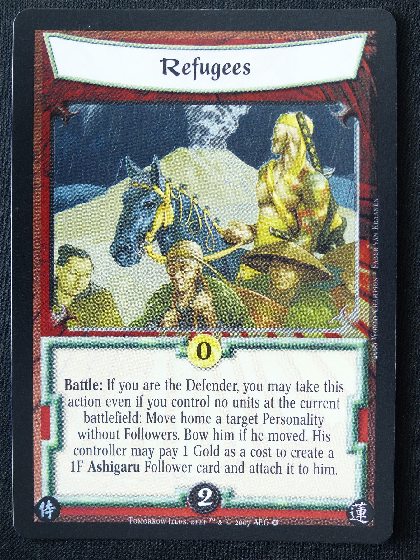Refugees Foil - Tom - Legend of the Five Rings L5R Card #W6