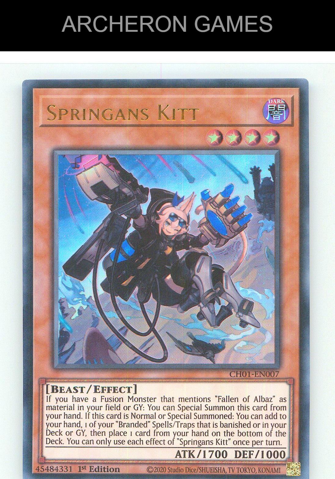 Springans Kitt Ultra Rare YUGIOH Card 1st Edition