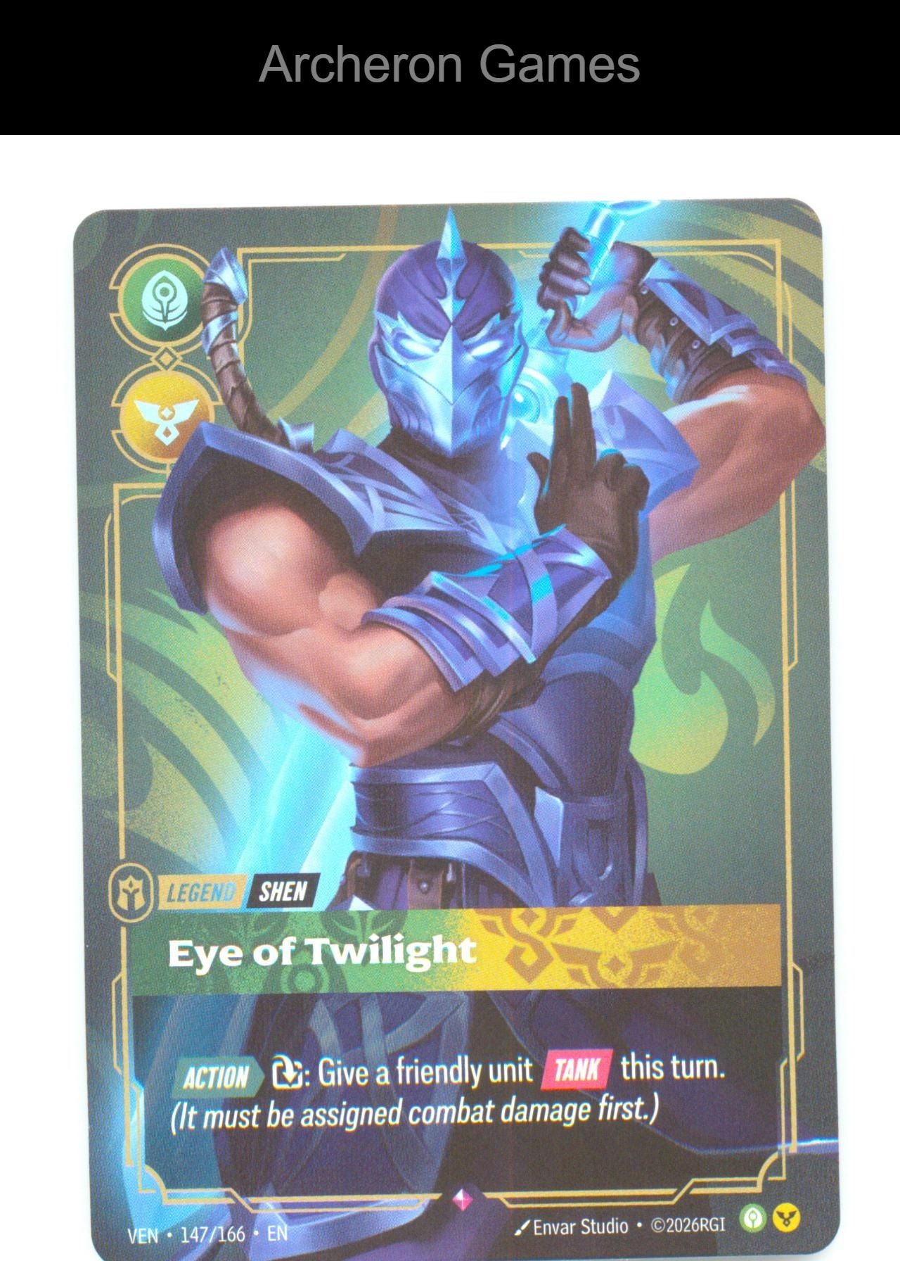 Shen - Eye of Twilight VEN 147/166 R Vendetta Riftbound Card Foil