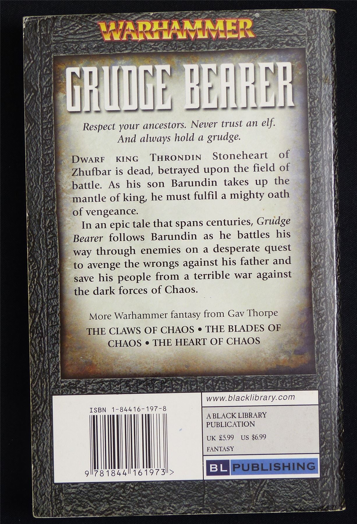 Grudge Bearer - Warhammer Novel Softback #2L4