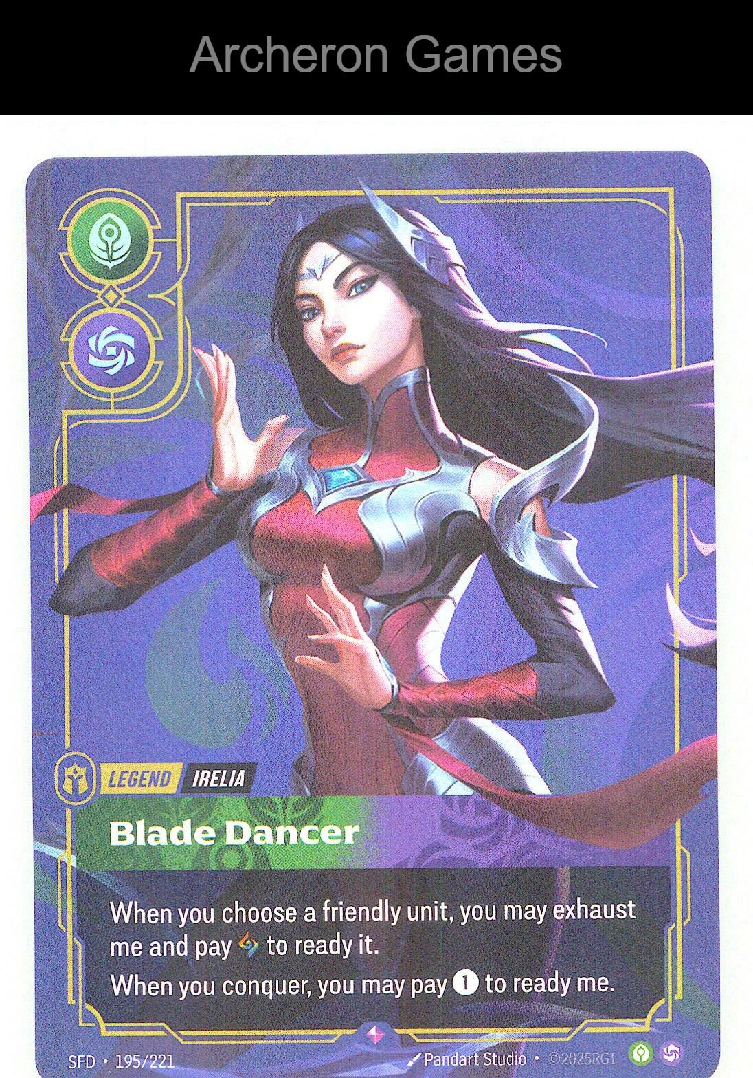 Irelia - Blade Dancer SFD 195/221 R Spiritforged Riftbound Card