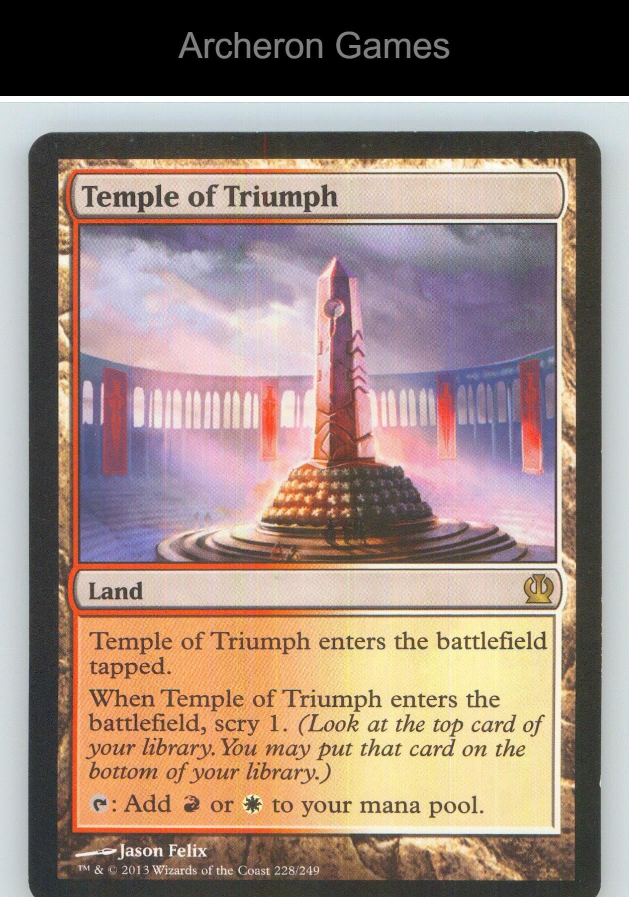 Temple of Triumph THS 228 R MTG Card NM/EX+