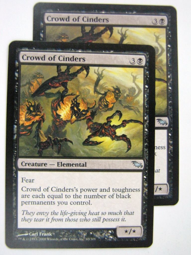 MTG Magic Played Cards: CROWD OF CINDERS x2 # 8A71