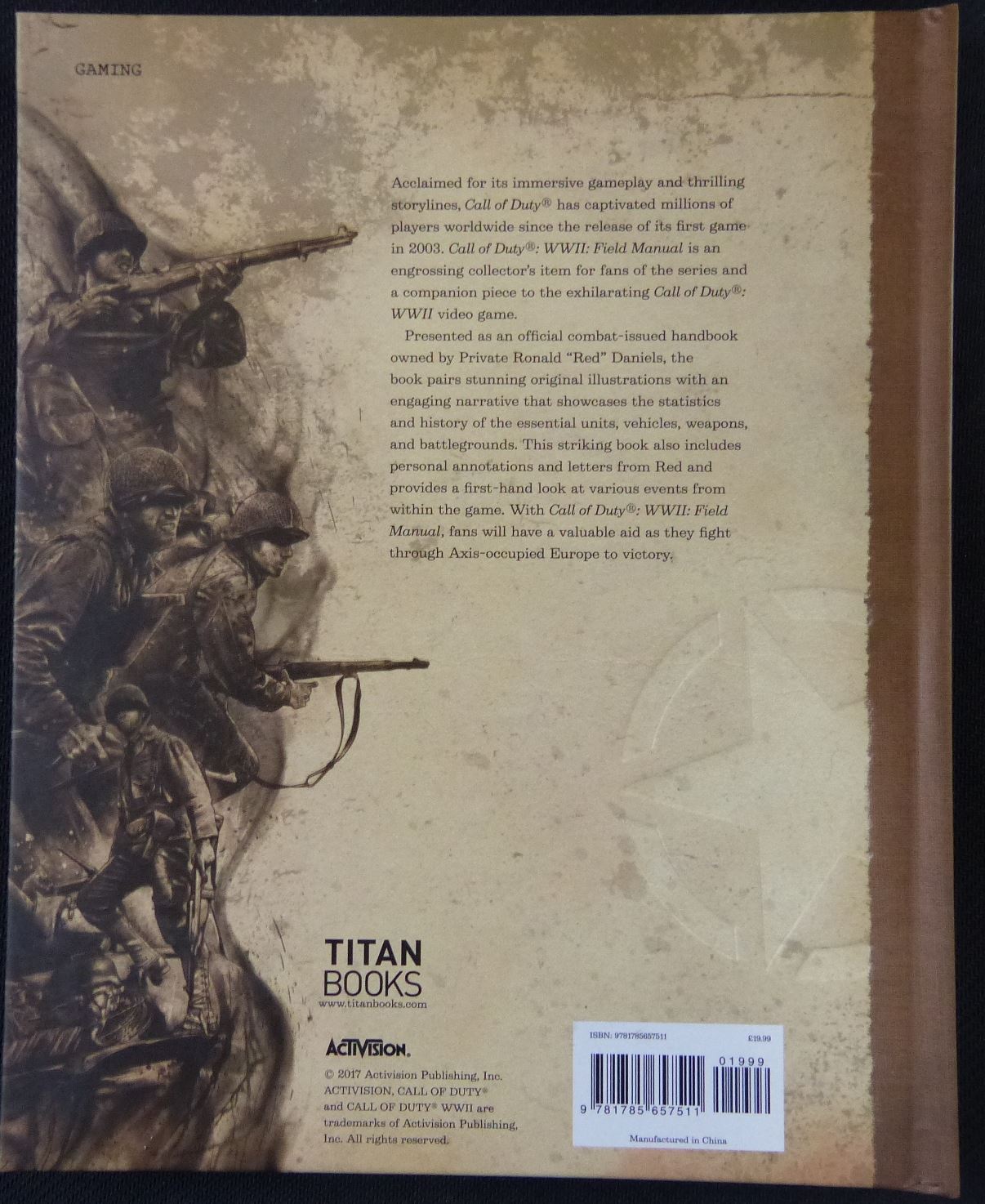 Call Of Duty: WW2 Field Manual - Titan Hardback Book #234