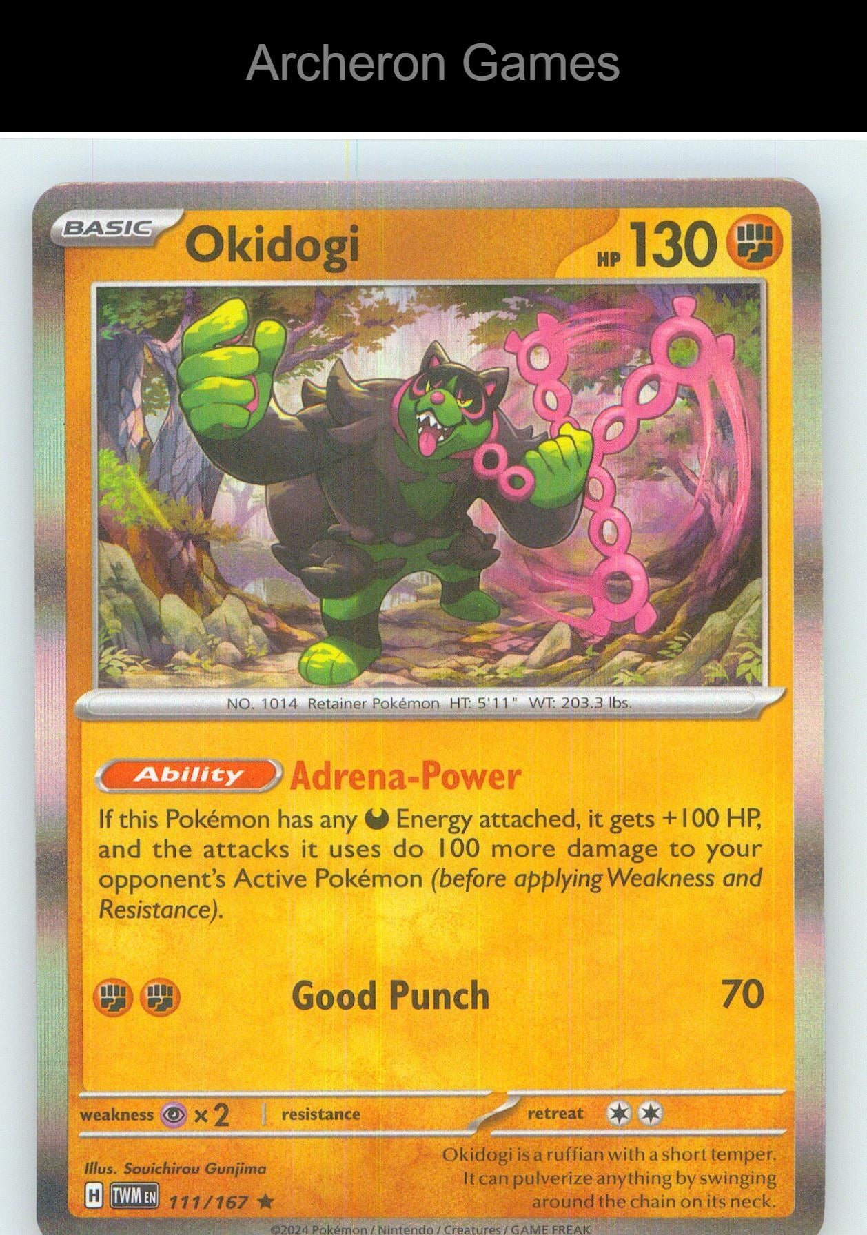 Pokemon Card Okidogi PR 111/167 R Deck Exclusives