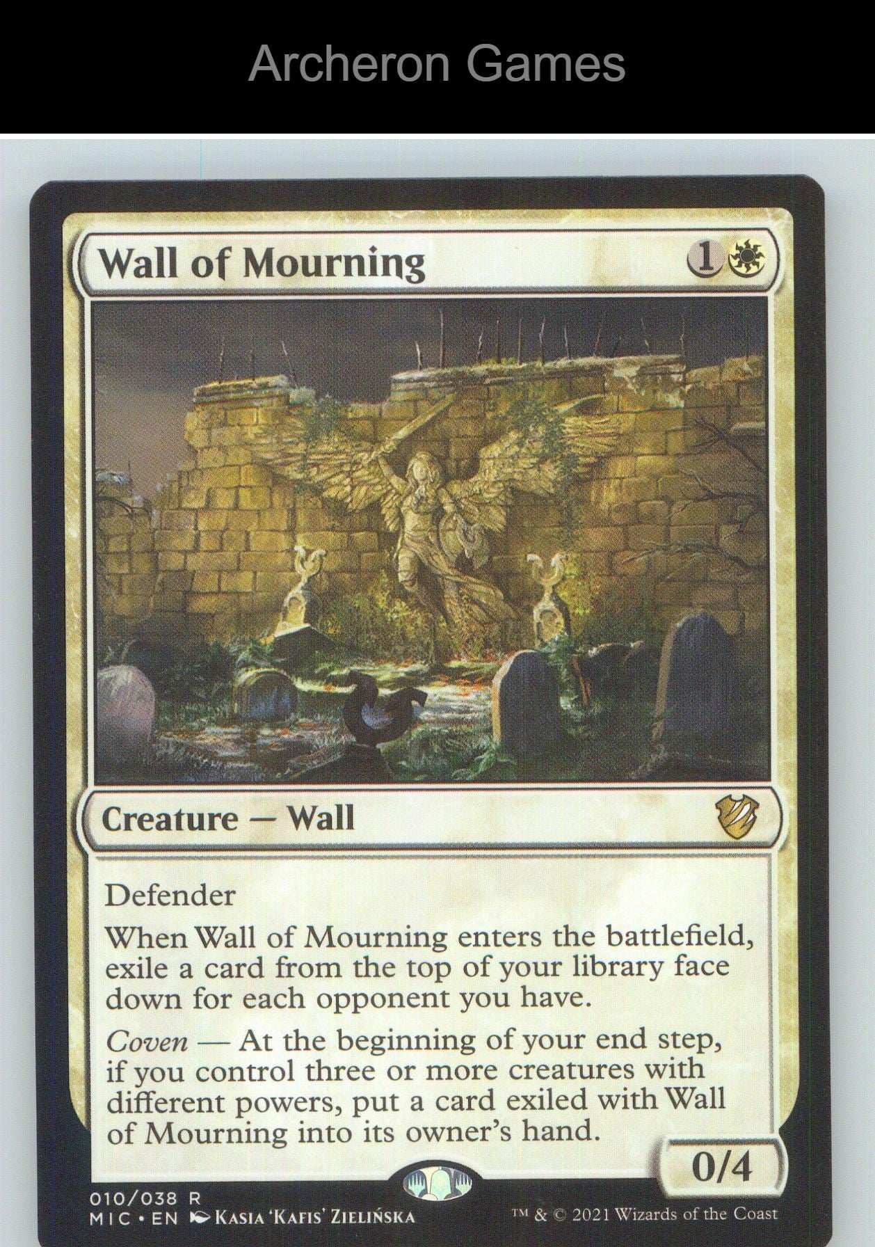 Wall of Mourning MIC 10 R MTG Card NM/EX+