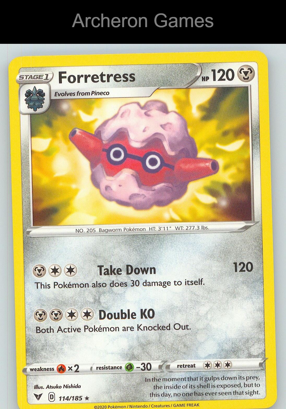 Pokemon Card Forretress VIV 114/185 R Vivid Voltage