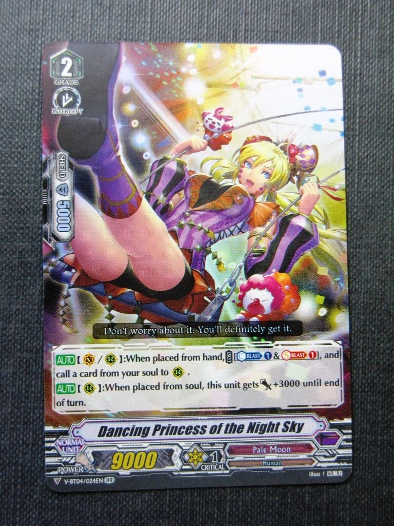 Dancing Princess of the Night Sky V-BT04 RR - Vangaurd Cards # 6F40