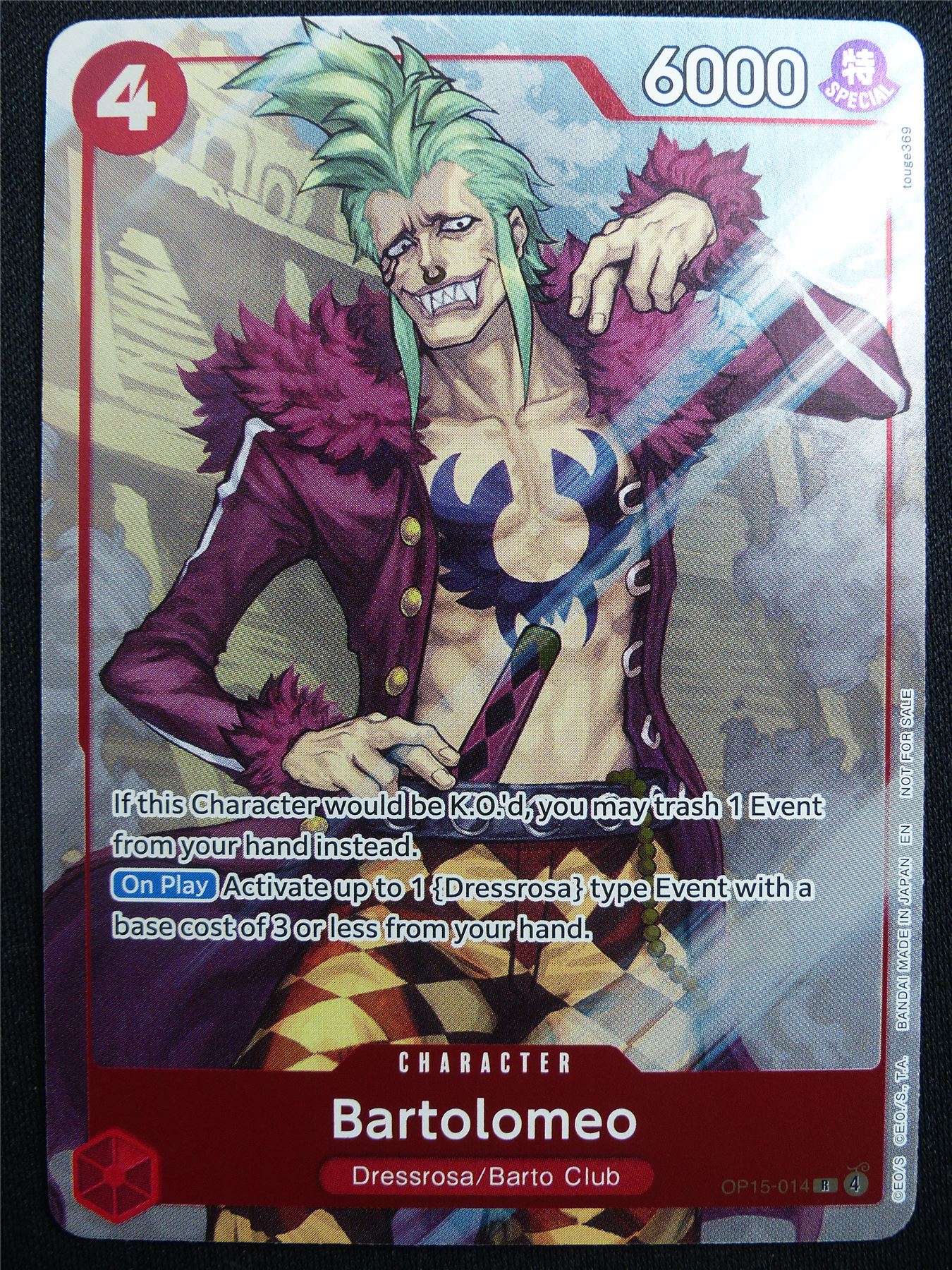 Bartolomeo OP15-014 Foil - One Piece Card #4WK