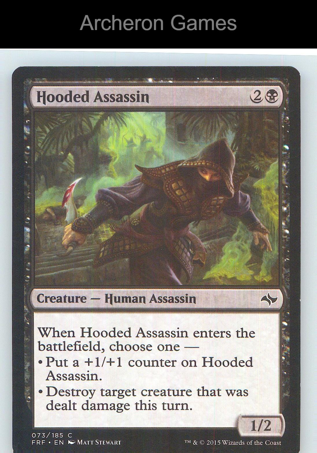 Hooded Assassin FRF 73 C MTG Card NM/EX+