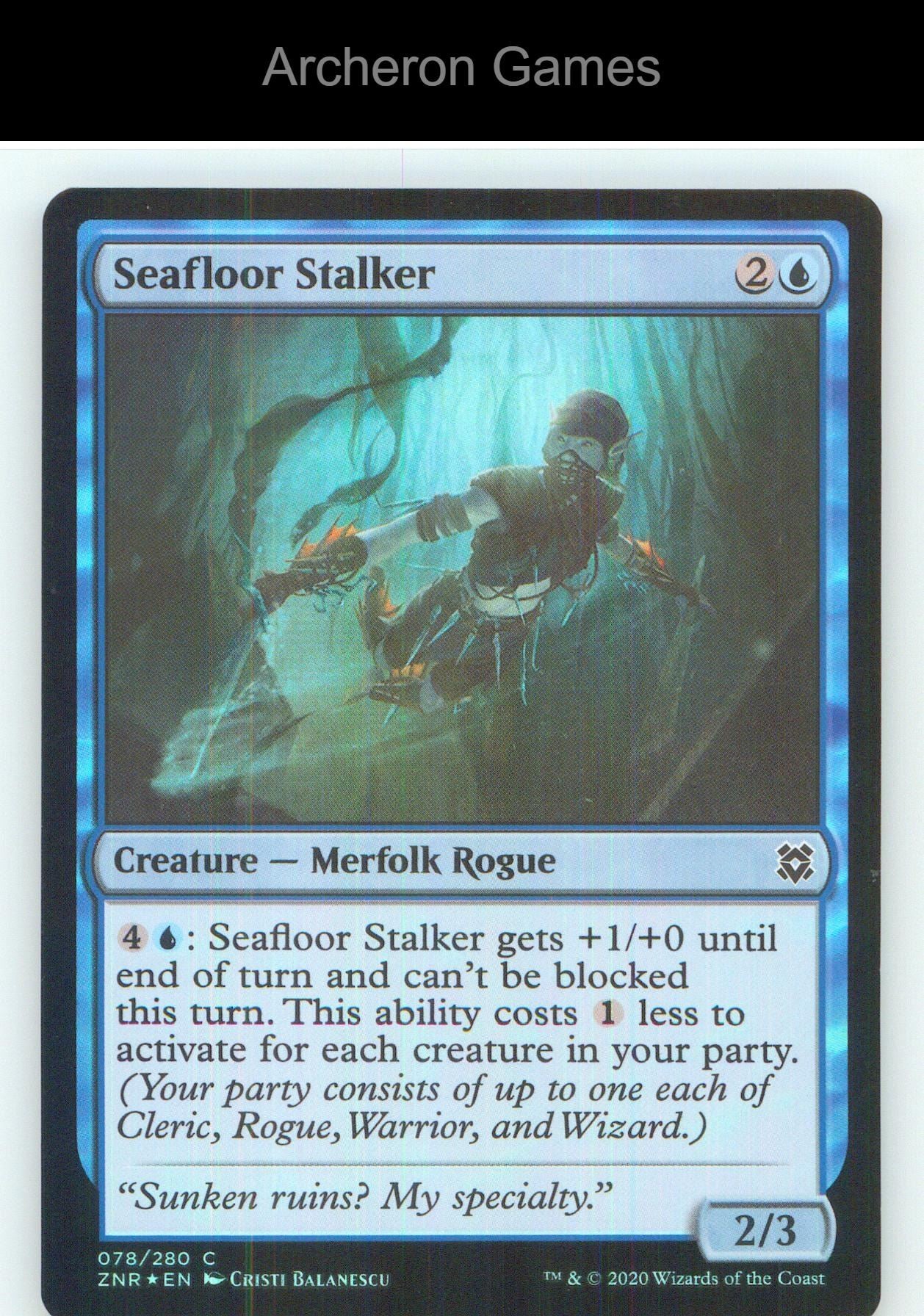 Seafloor Stalker ZNR 78 C MTG Card NM/EX+ Foil