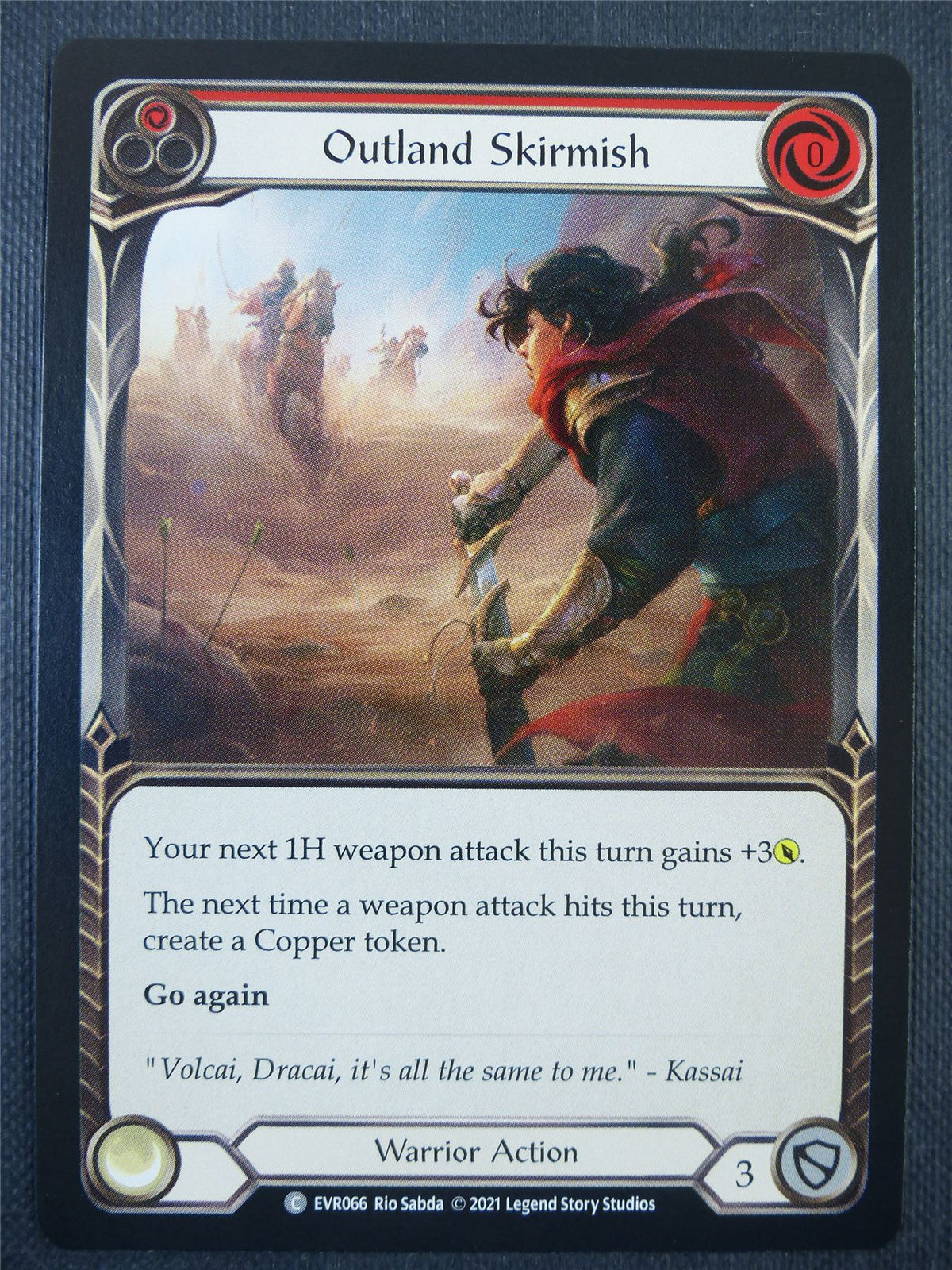Outland Skirmish Red - 1st ed Everfest - Flesh & Blood Card #6E6