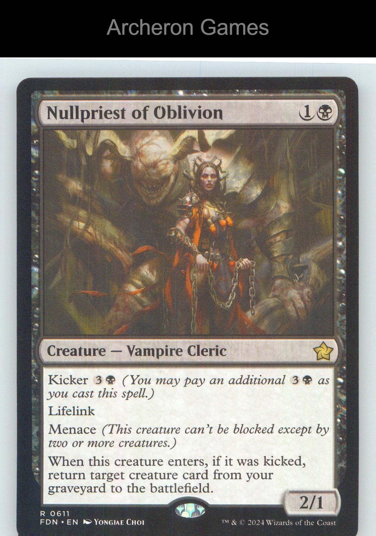 Nullpriest of Oblivion FDN 611 R MTG Card NM/EX+