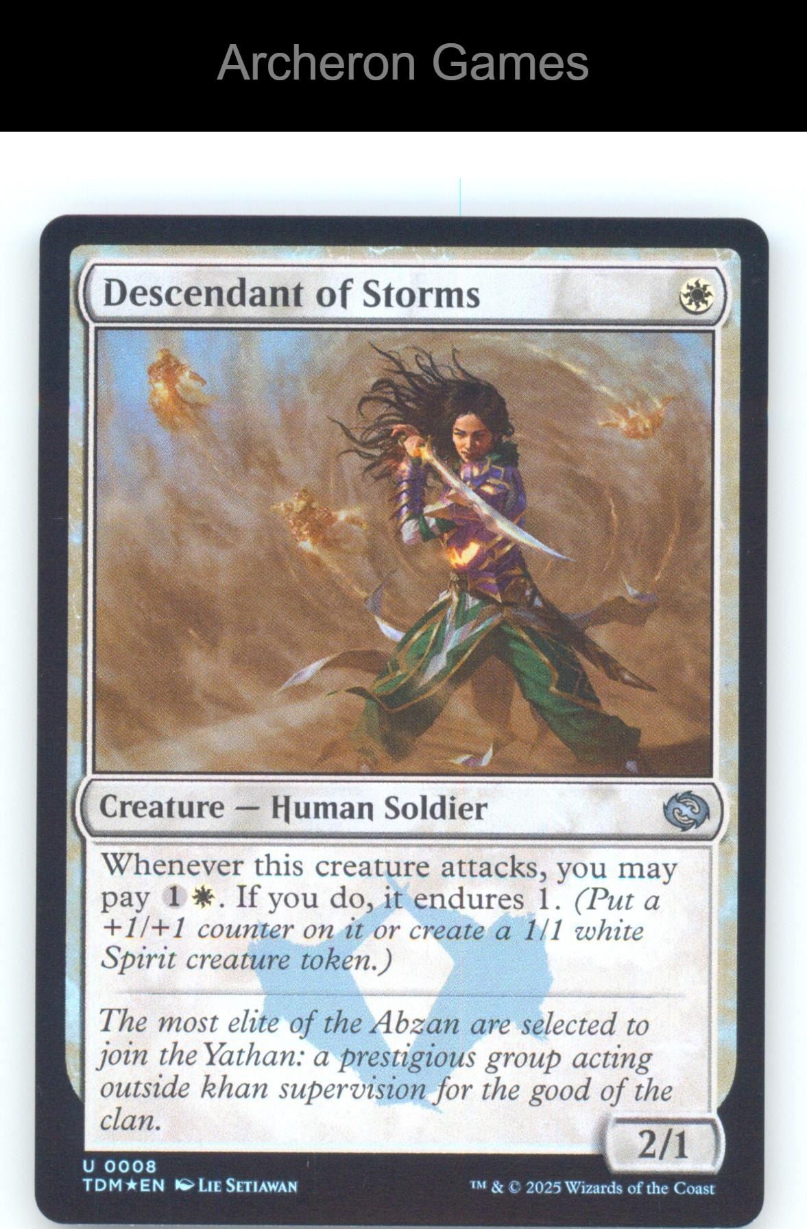 Descendant of Storms TDM 8 UC MTG Card Tarkir: Dragonstorm Foil