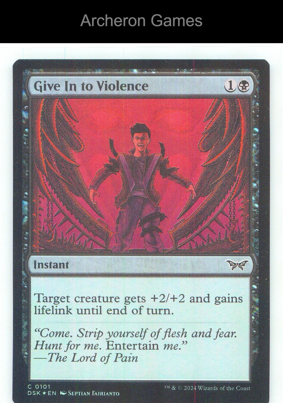 Give In to Violence DSK 101 C MTG Card NM/EX+ Foil