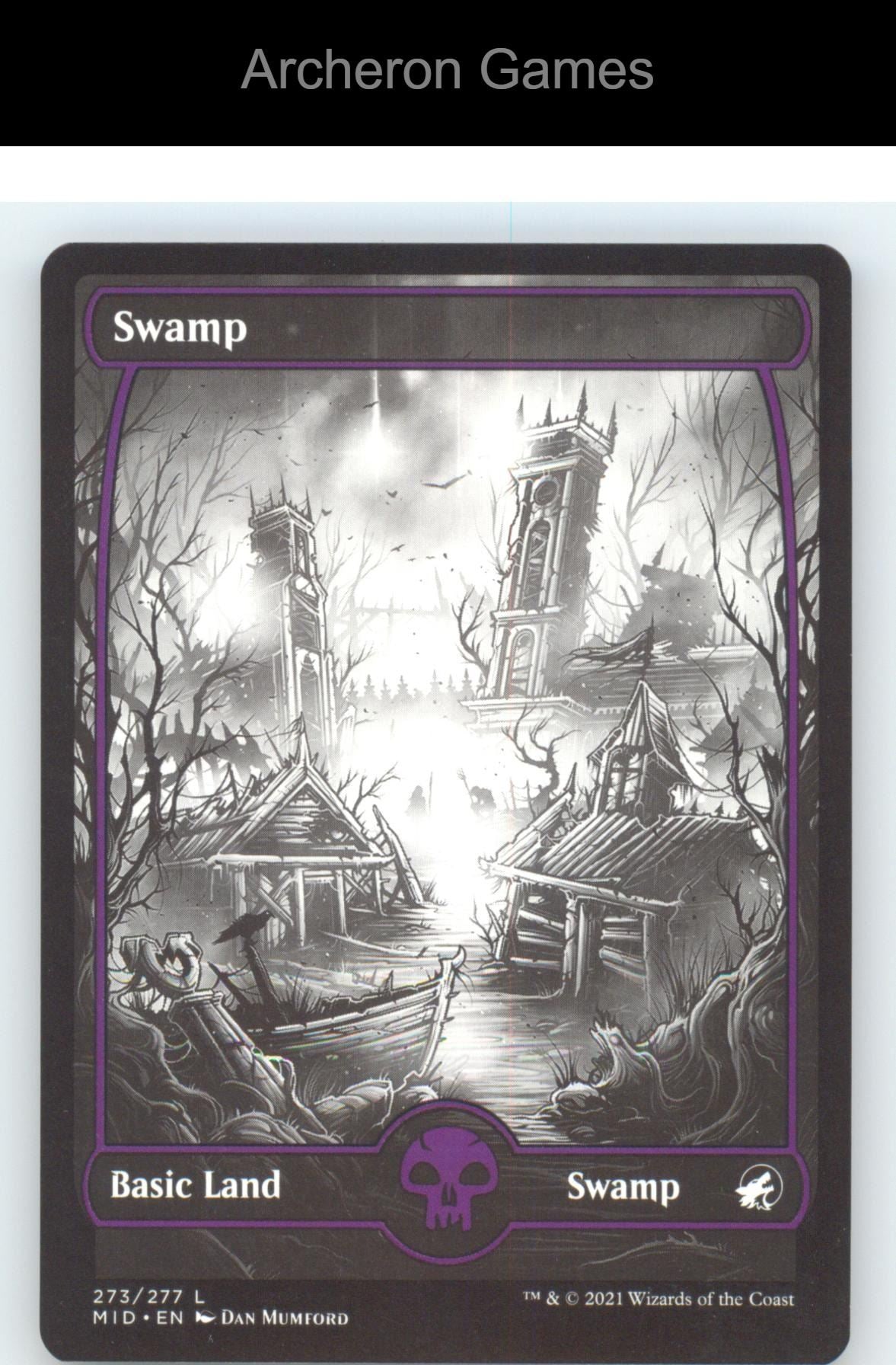 Swamp (273) MID 273 Land MTG Card Innistrad: Midnight Hunt Foil