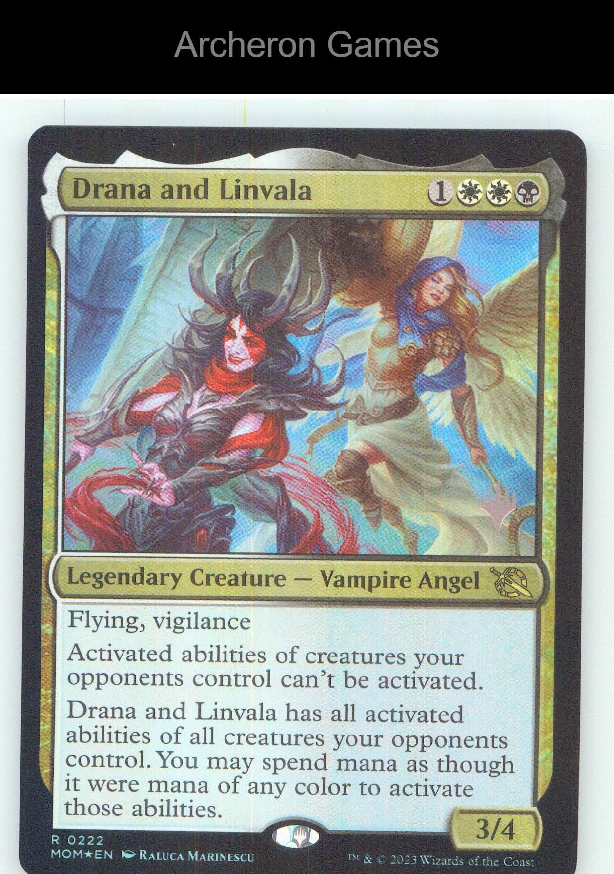 Drana and Linvala MOM 222 R MTG Card NM/EX+ Foil