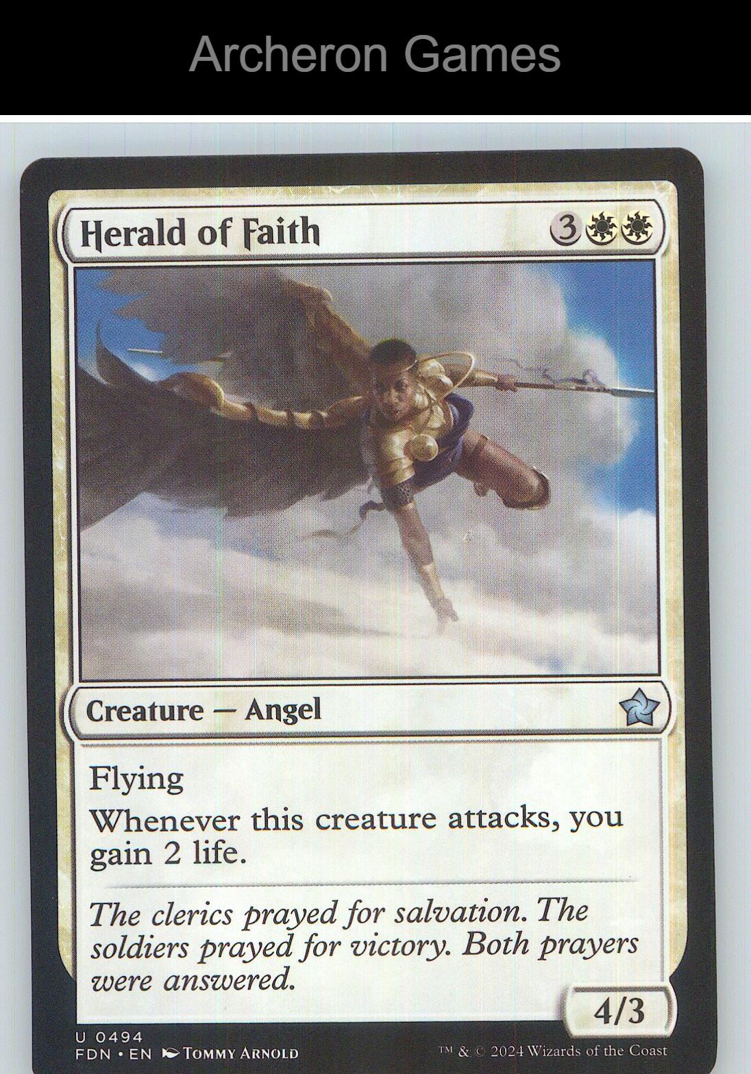 Herald of Faith FDN 494 UC MTG Card NM/EX+
