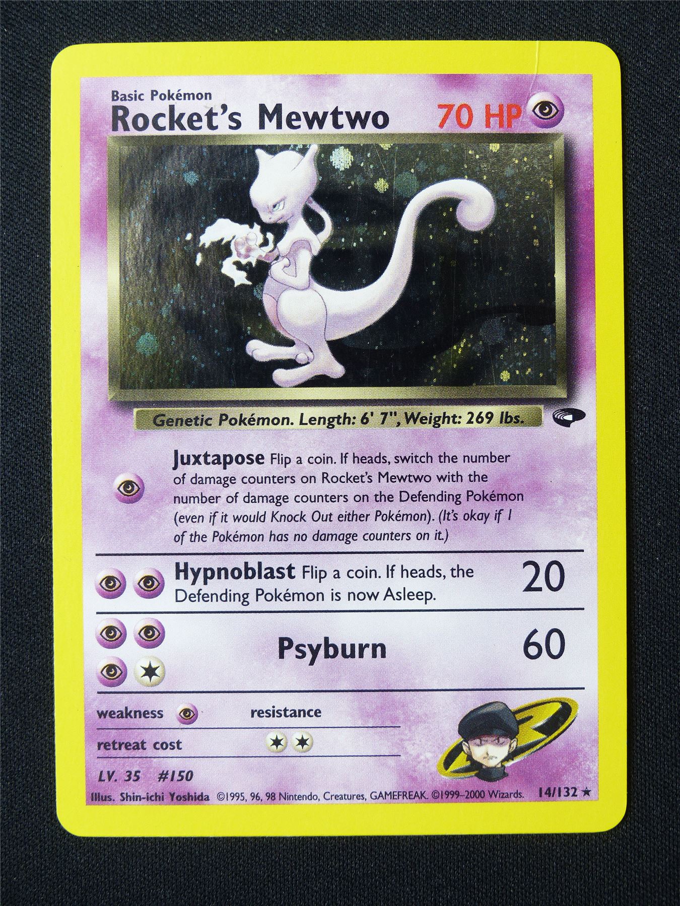 Rocket's Mewtwo 14/132 Holo Team Rocket LP - Pokemon Card #CP