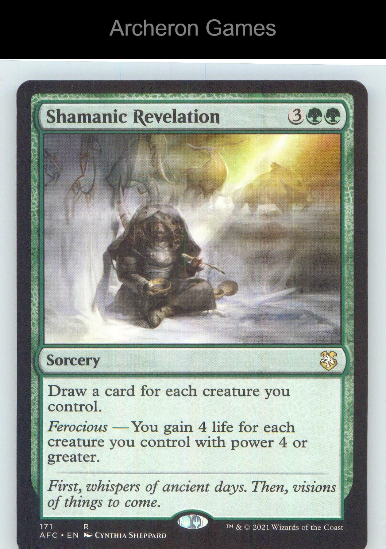 Shamanic Revelation AFC 171 R MTG Card NM/EX+