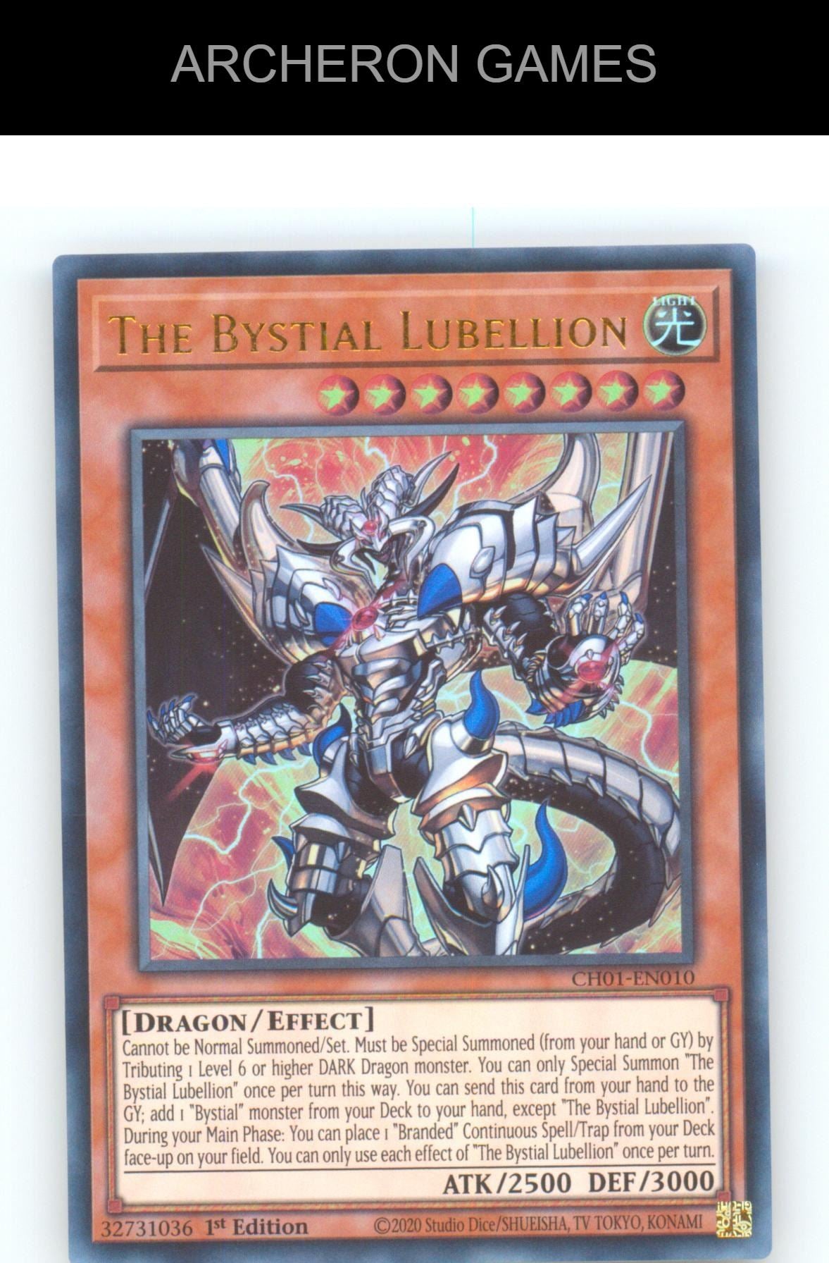 The Bystial Lubellion Ultra Rare YUGIOH Card 1st Edition
