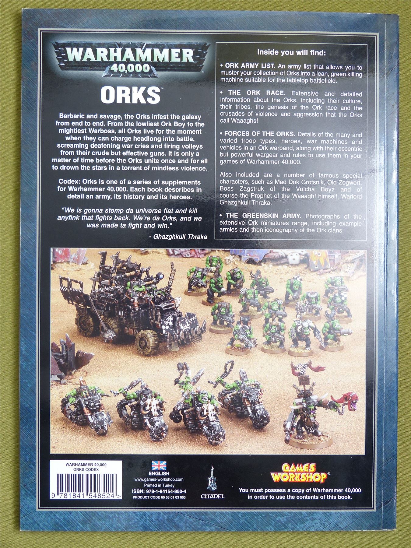 Orks 5th Edition Codex Softback - Warhammer 40K #1QZ