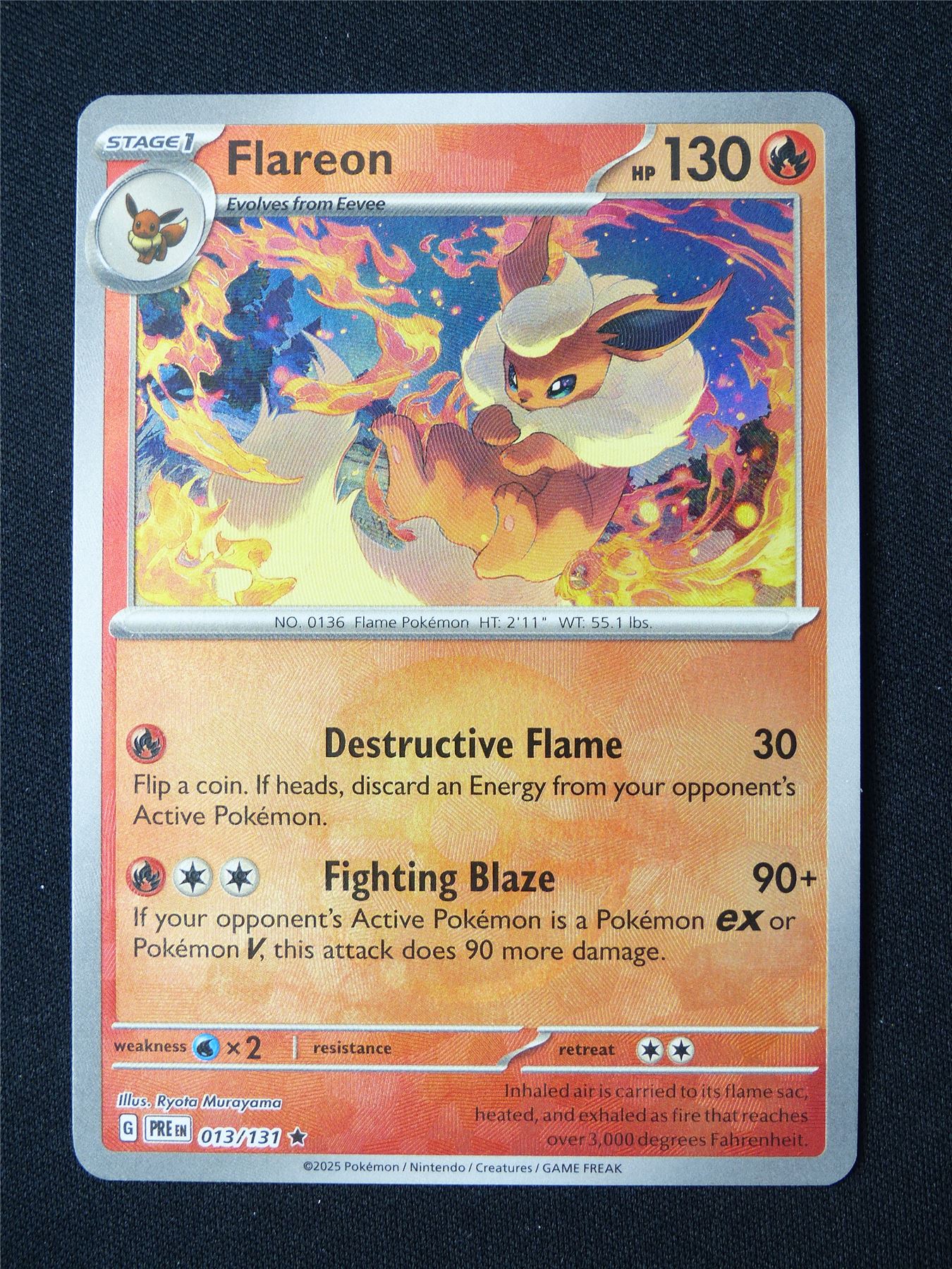 Flareon 013/131 Textured Holo Poke Ball edition - Pokemon Card #8RP