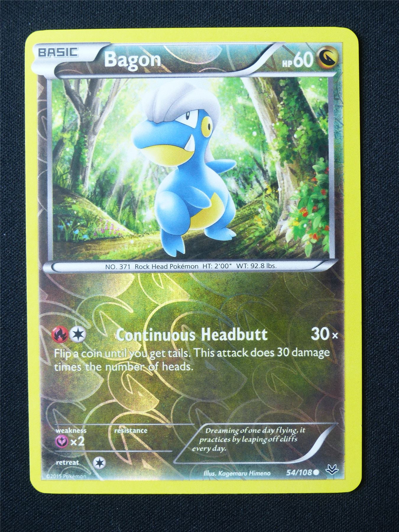 Bagon 54/108 Reverse Holo - Pokemon Card #6MK