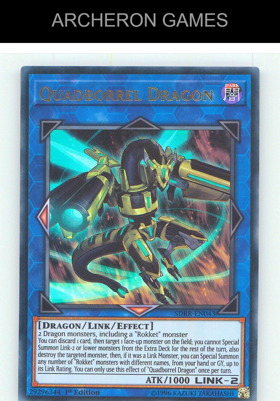 Quadborrel Dragon Ultra Rare YUGIOH Card 1st Edition