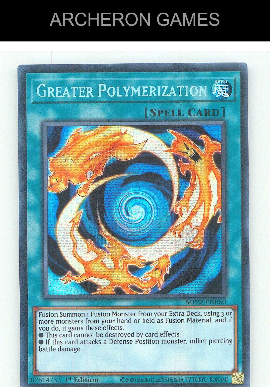 Greater Polymerization Prismatic Secret Rare YUGIOH Card 1st Edition