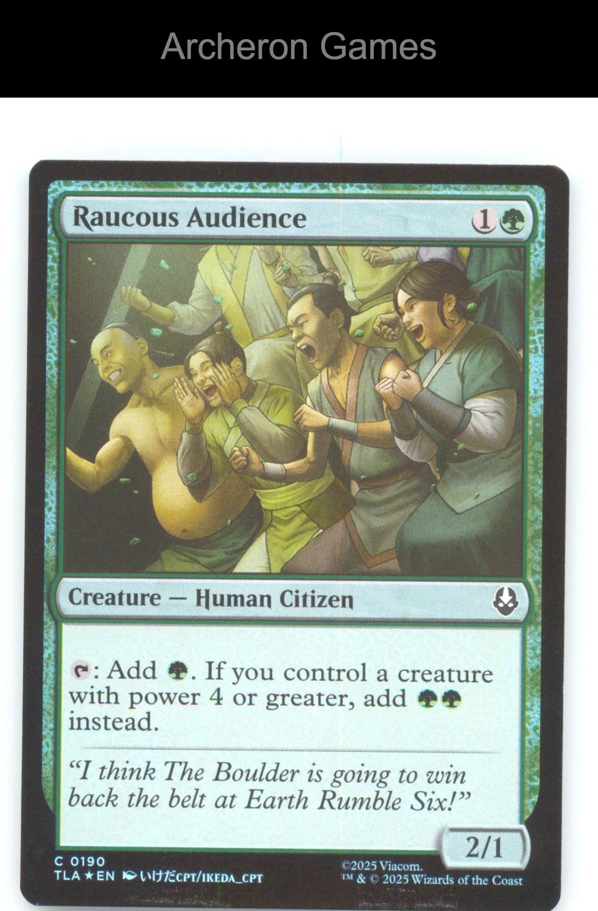 Raucous Audience TLA 190 C MTG Card Avatar: The Last Airbender Foil