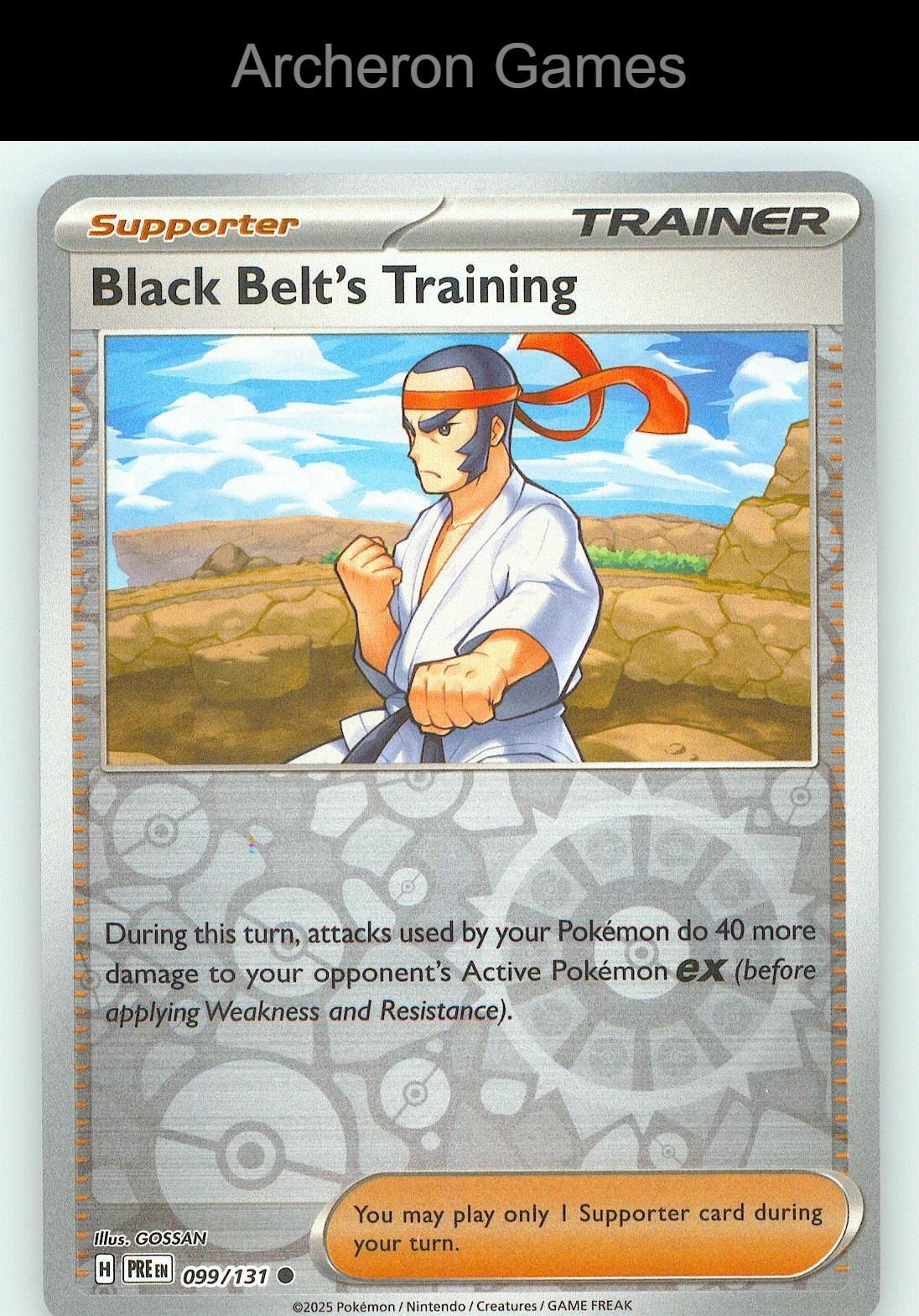 Pokemon Card Black Belt's Training PRE 099/131 Prismatic Evolutions Reverse Holo