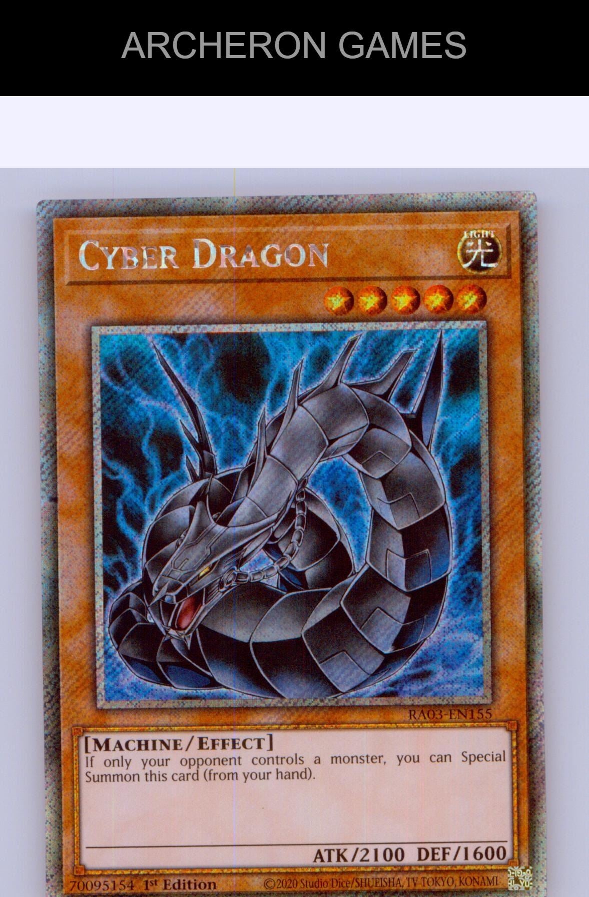 Cyber Dragon (Platinum Secret Rare) Platinum Secret Rare YUGIOH Card 1st Edition