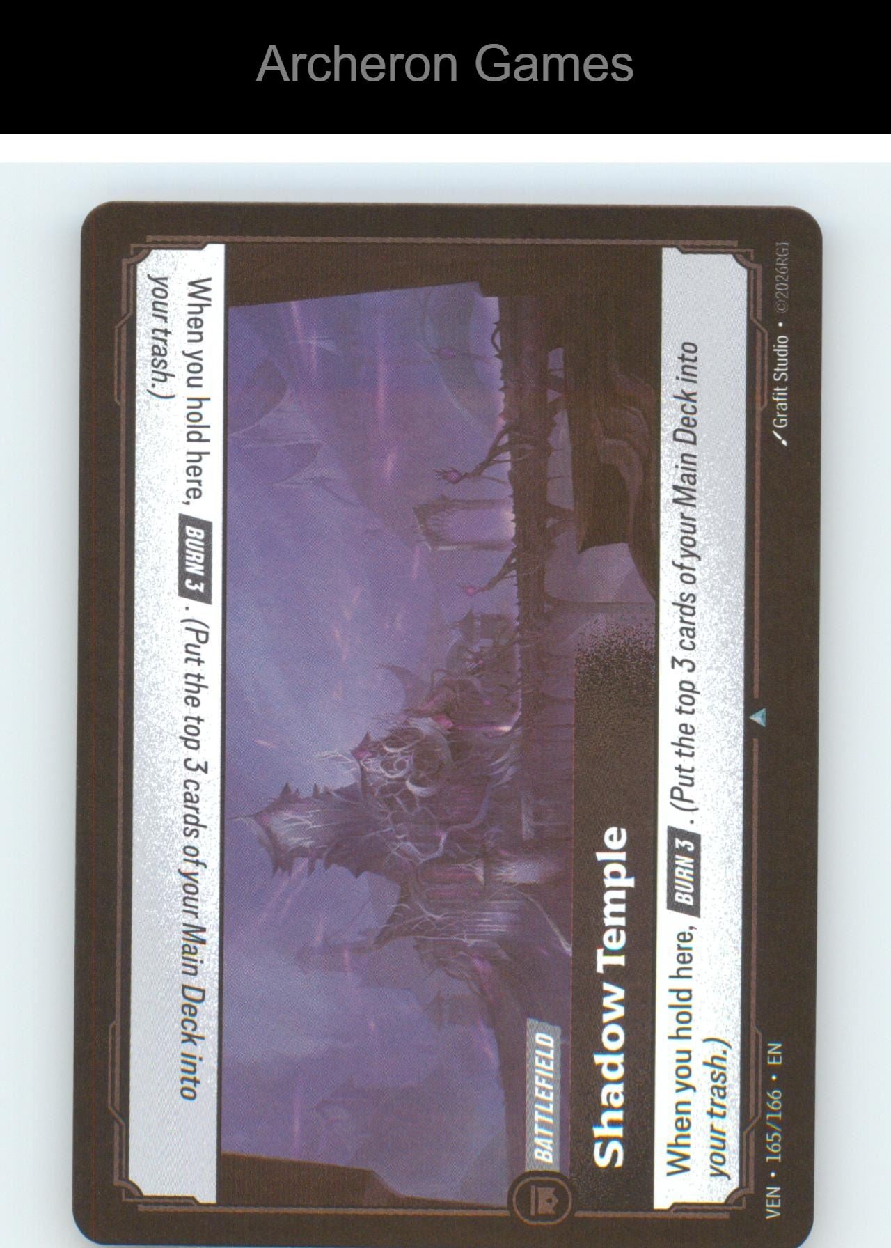 Shadow Temple VEN 165/166 UC Vendetta Riftbound Card Foil