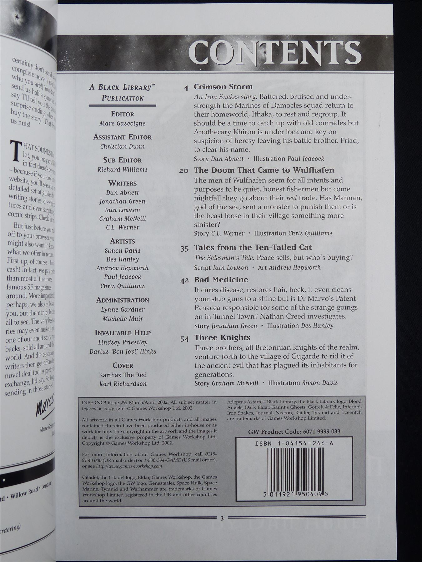 Inferno! Tales of Fantasy and Adventure #29 - Games Workshop Black Library Publication #1OH