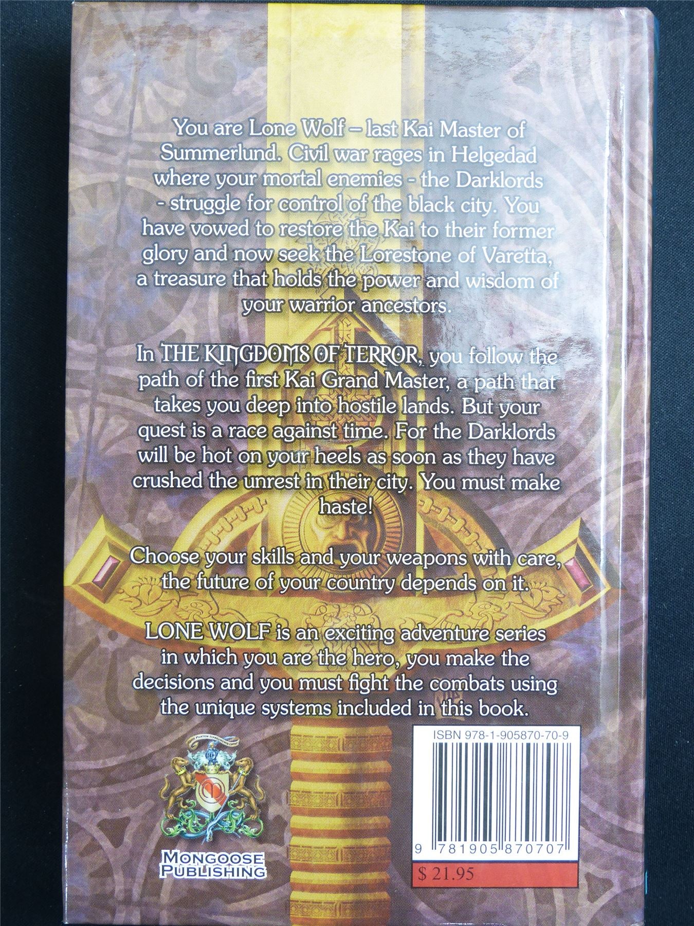 Lone Wolf: The Kingdom of Terror by Joe Dever - Adventure Novel Hardback #MD