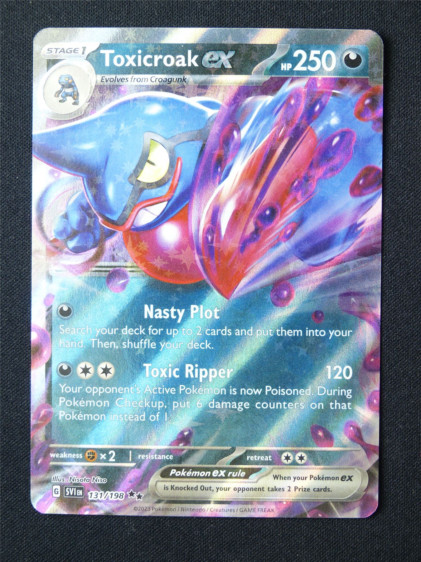 Toxicroak EX 131/198 Holo - Pokemon Card #6SV