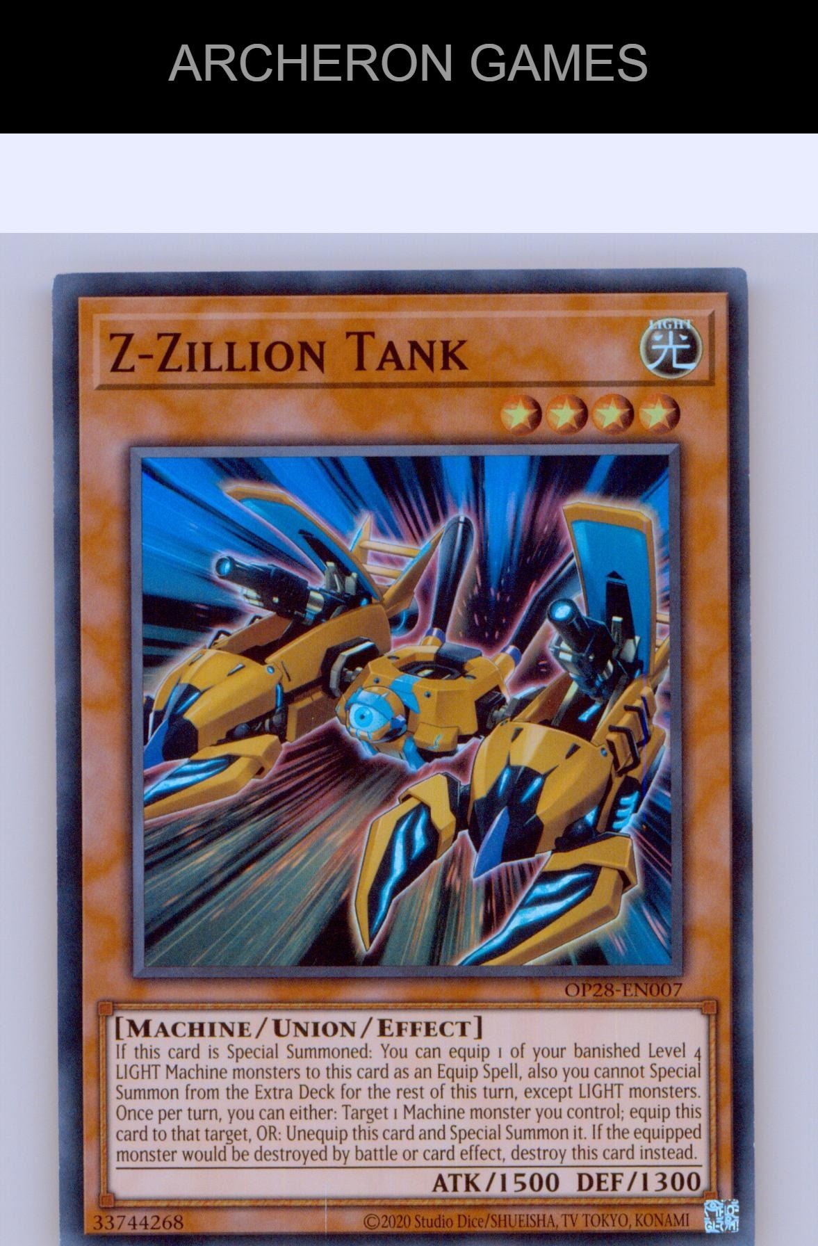 Z-Metal Tank Ultra Rare YUGIOH Card 1st Edition